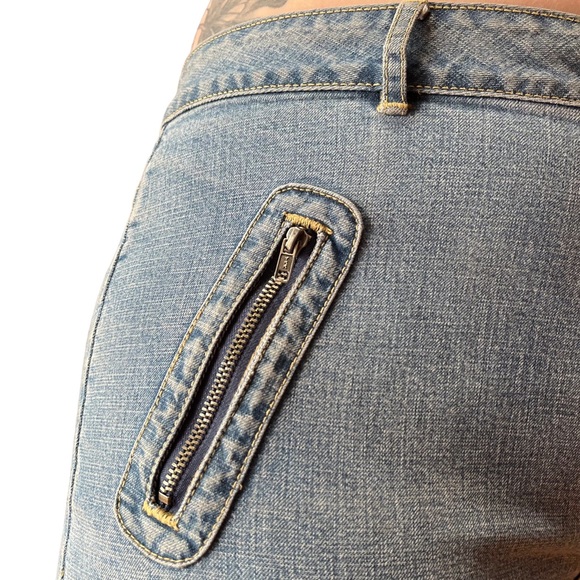 Y2K Nevada Embroidered Bootcut Jeans 12 | Mid Rise Stretch, Zip Pocket - Picture 4 of 6